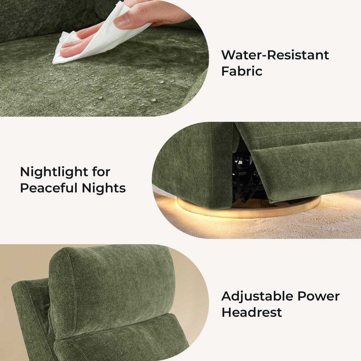 Power Nursery Glider with Nightlight