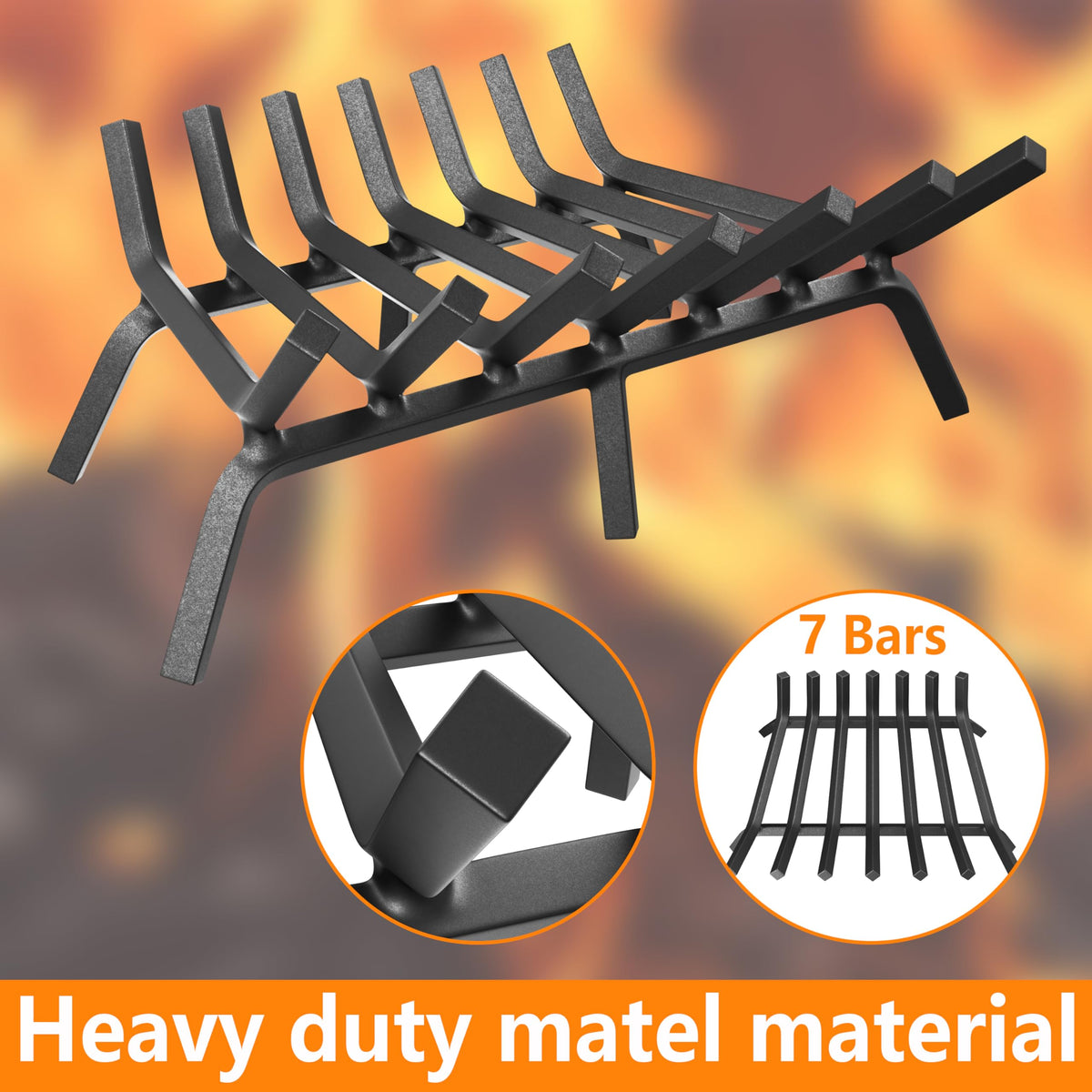 Steel Fireplace Grate