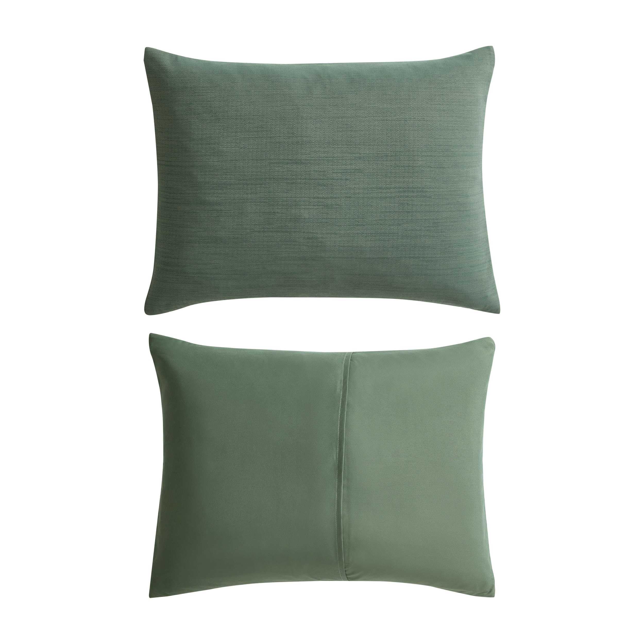 Nautica - Queen Comforter Set, Soft & Smooth Reversible Micro Chevron Woven Bedding w/Matching Pillowcases, 3 Piece Bed Sets (Herringbone Chenille Green)