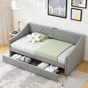 Twin Daybed with Storage Drawers & Charging Station