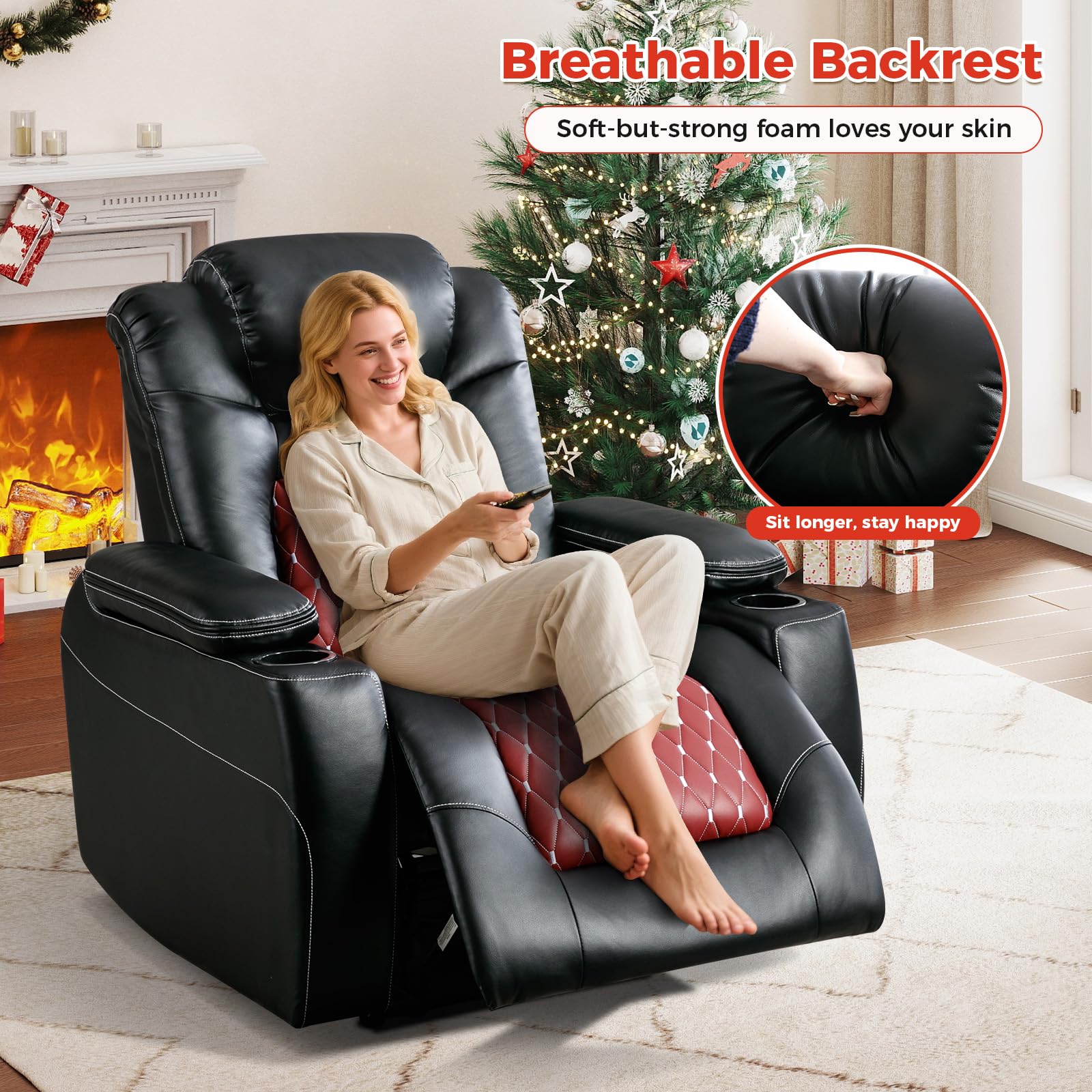 Power Recliner Chair with Adjustable Headrest