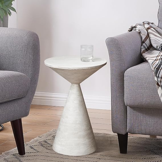 Black Metal Pedestal Side Table