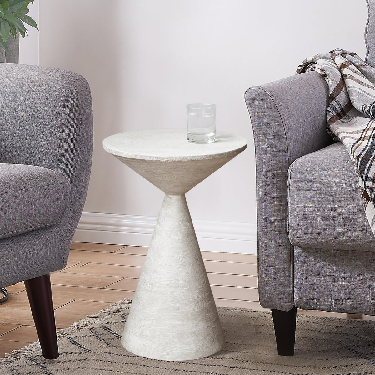 Round Metal Drink Table