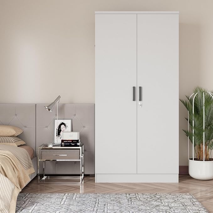 2-Door Wardrobe with Shelves