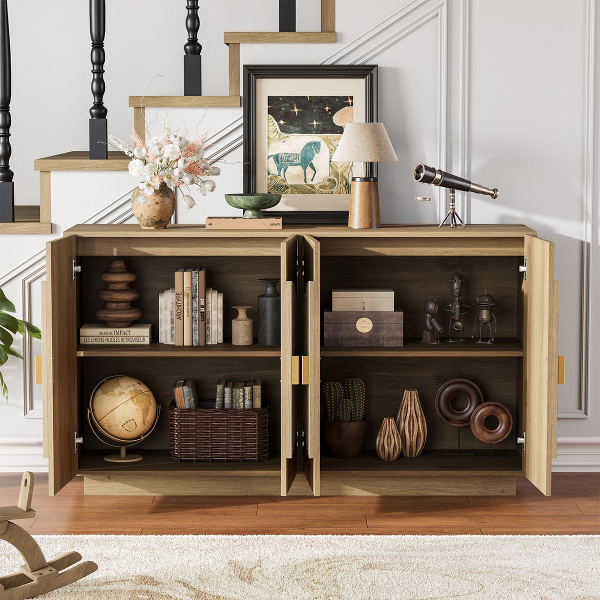 Arched Door Buffet Cabinet