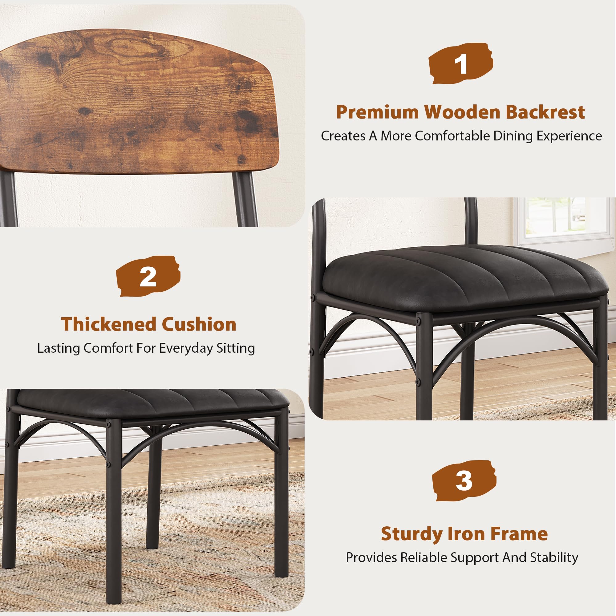 Upholstered Dining Chairs Set of 4