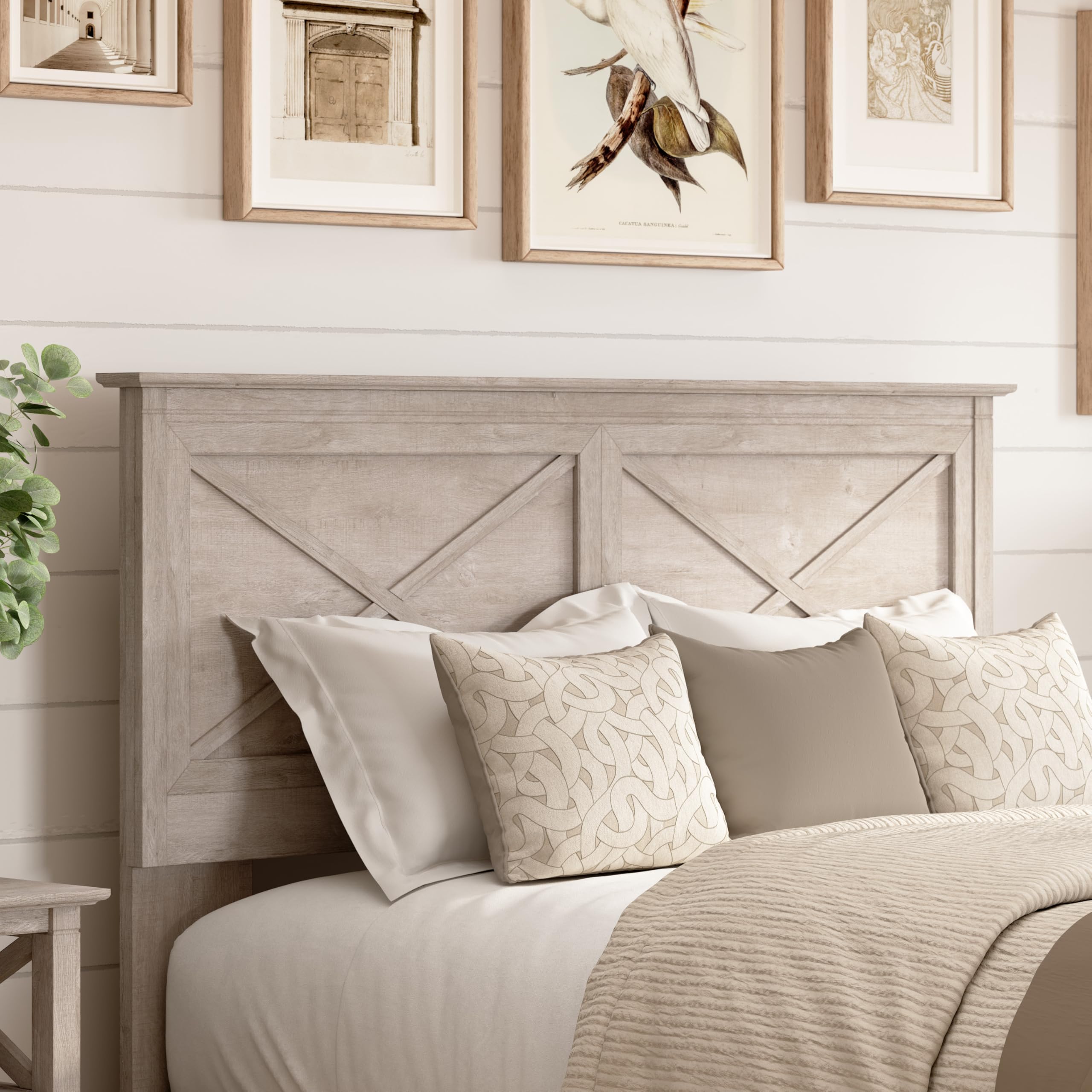 Full/Queen Farmhouse Headboard with X-Design