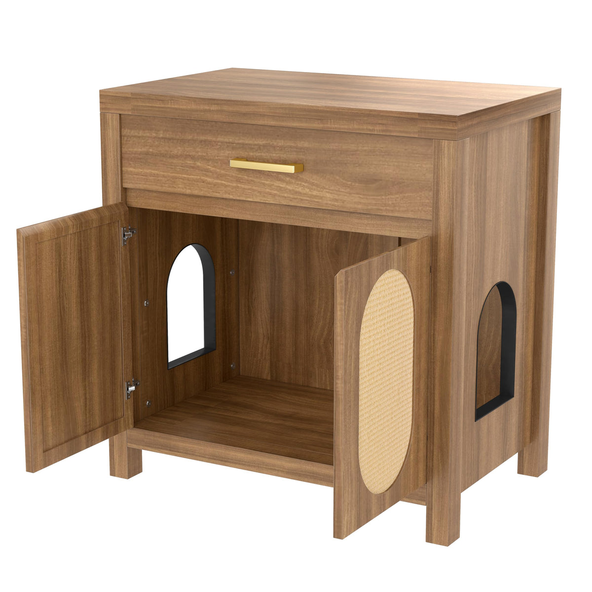 Trygoal Cat Litter Box Enclosure, Hidden Cat Litter Box Furniture, Espresso