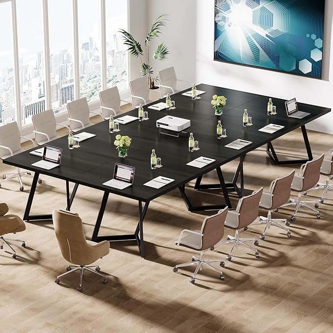 70.86" Rectangular Conference Table with Metal Frame