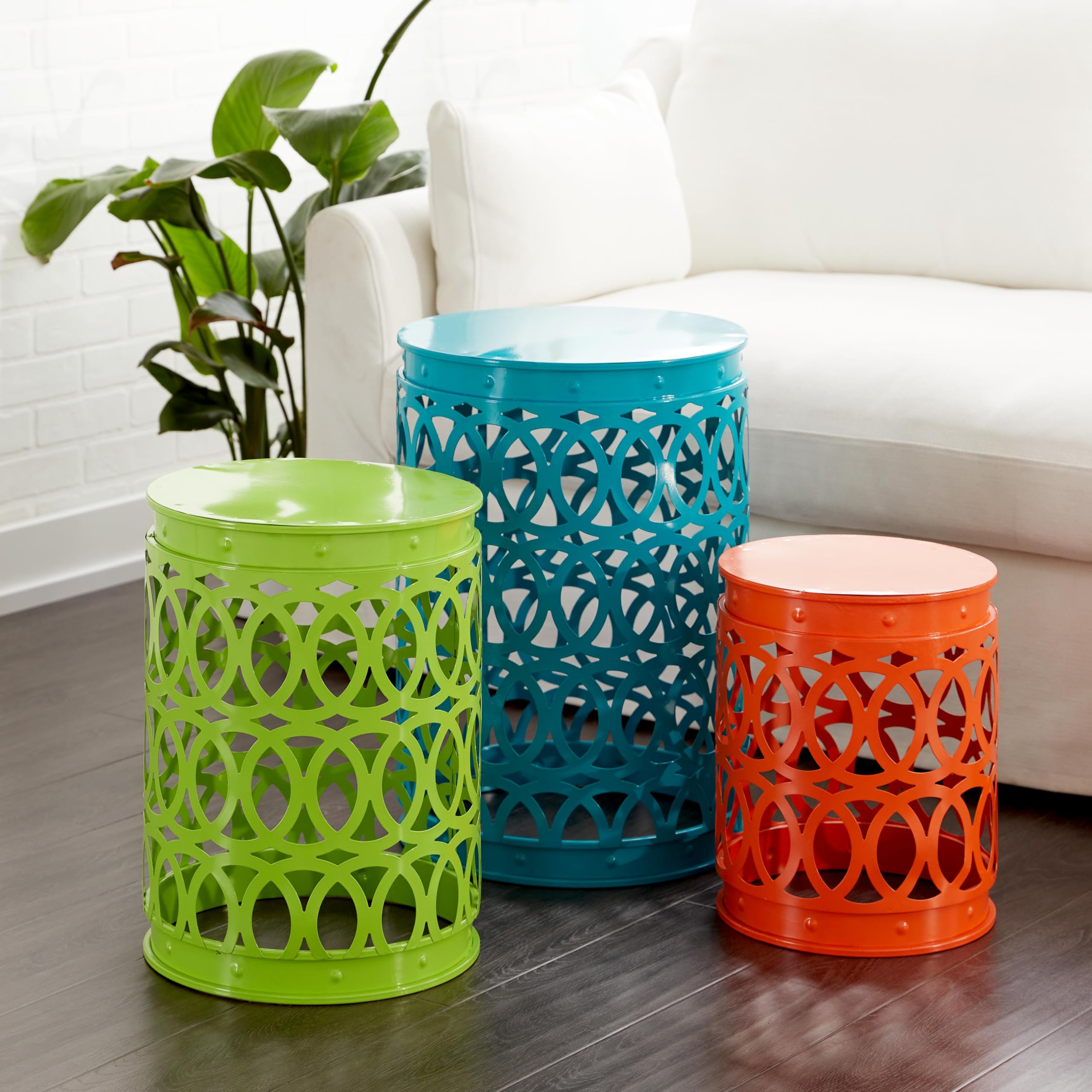 Metal Nesting Accent Table Set of 3