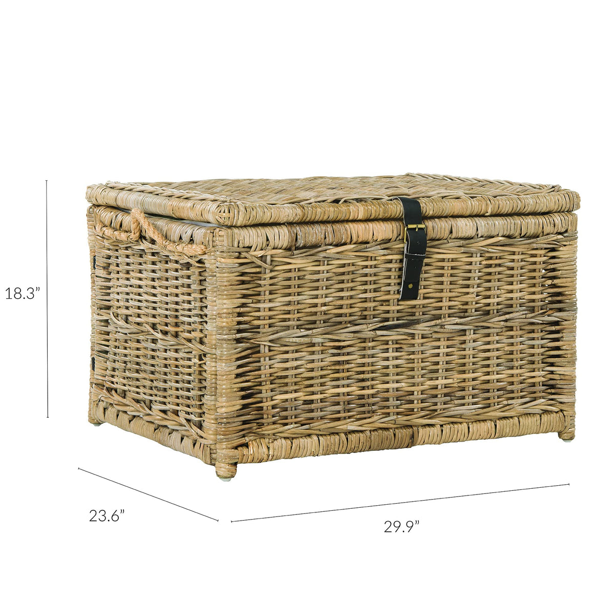 Collapsible Wicker Storage Trunk