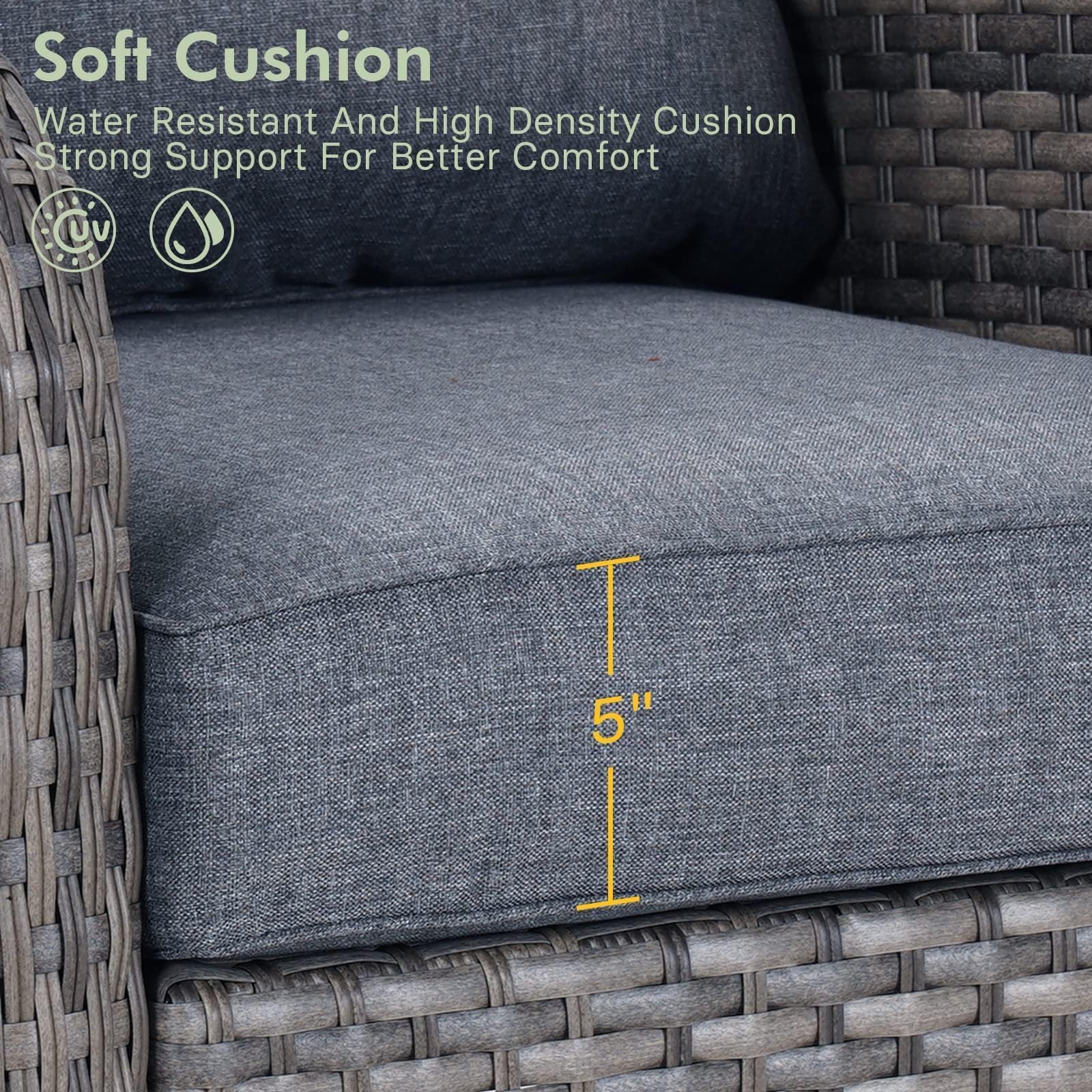 Outdoor Wicker Loveseat Sofa