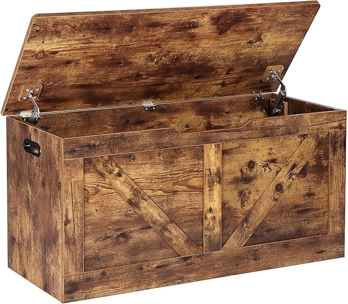 Storage Bench with Safety Hinges