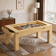 Zevemomo Board Game Table for 4-6 Players, 2-in-1 Gaming Dining Table