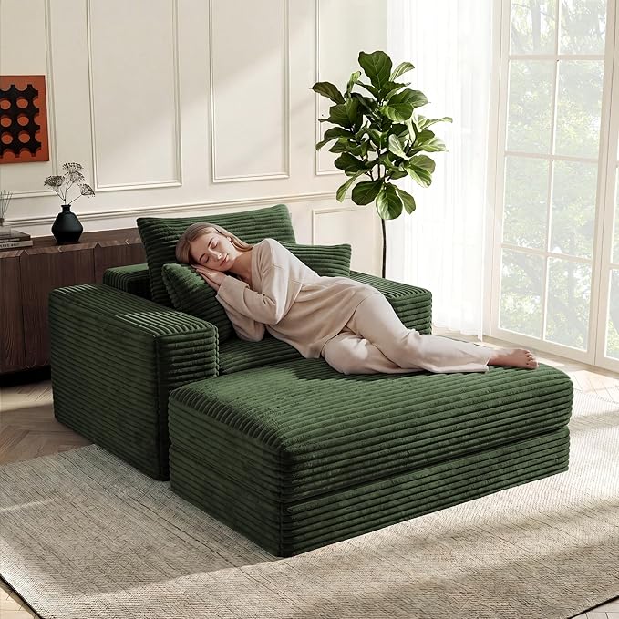 Oversized Convertible Chaise Lounge Sofa Bed