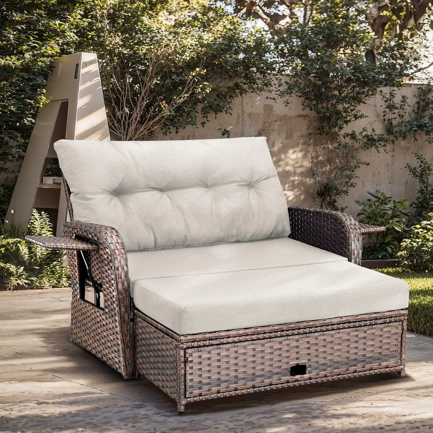 Outdoor Wicker Patio Daybed Sofa