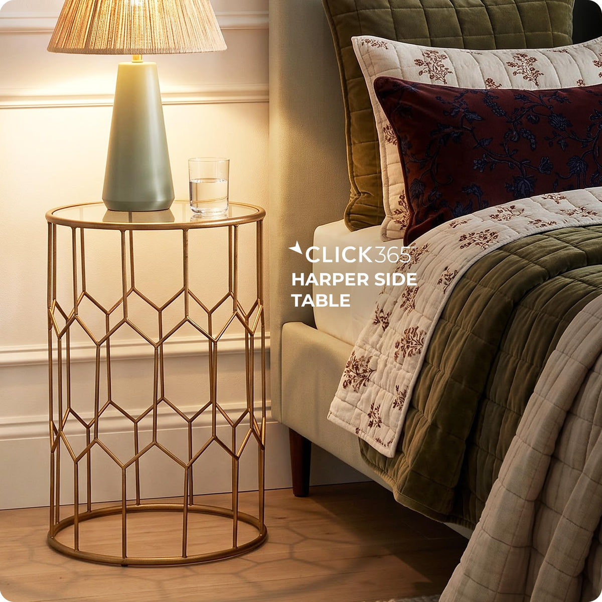Round Glass Side Table