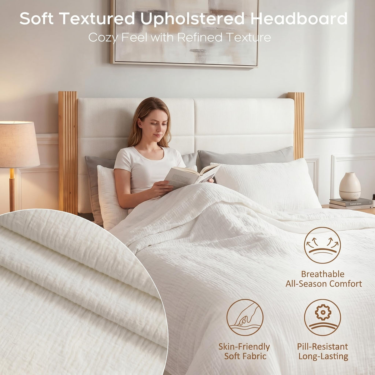 Queen Upholstered Platform Bed