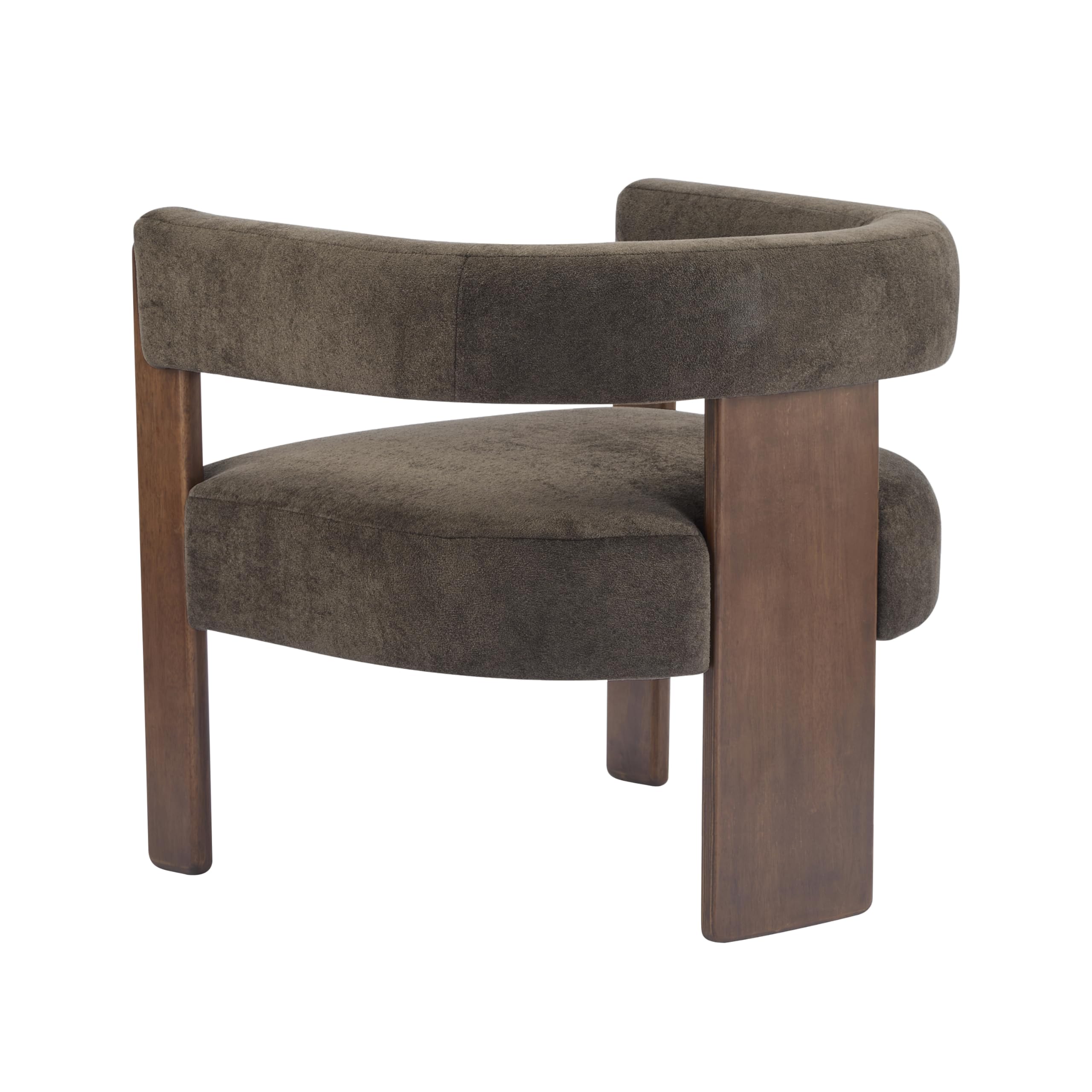 Velvet Barrel Accent Chair