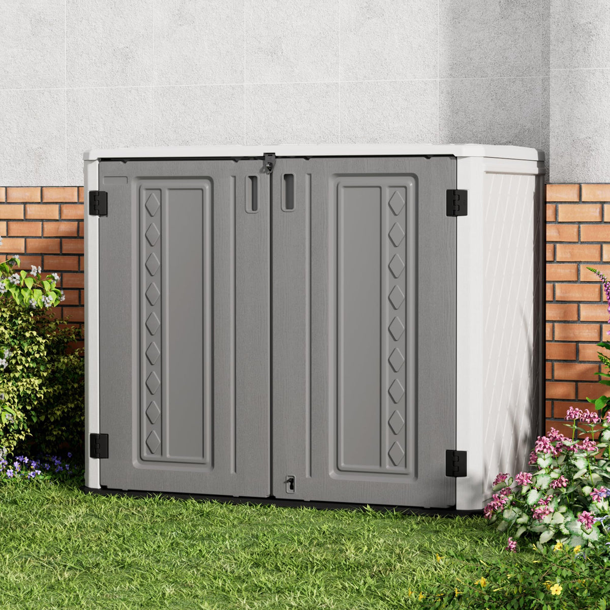 Lockable Resin Outdoor Storage Shed