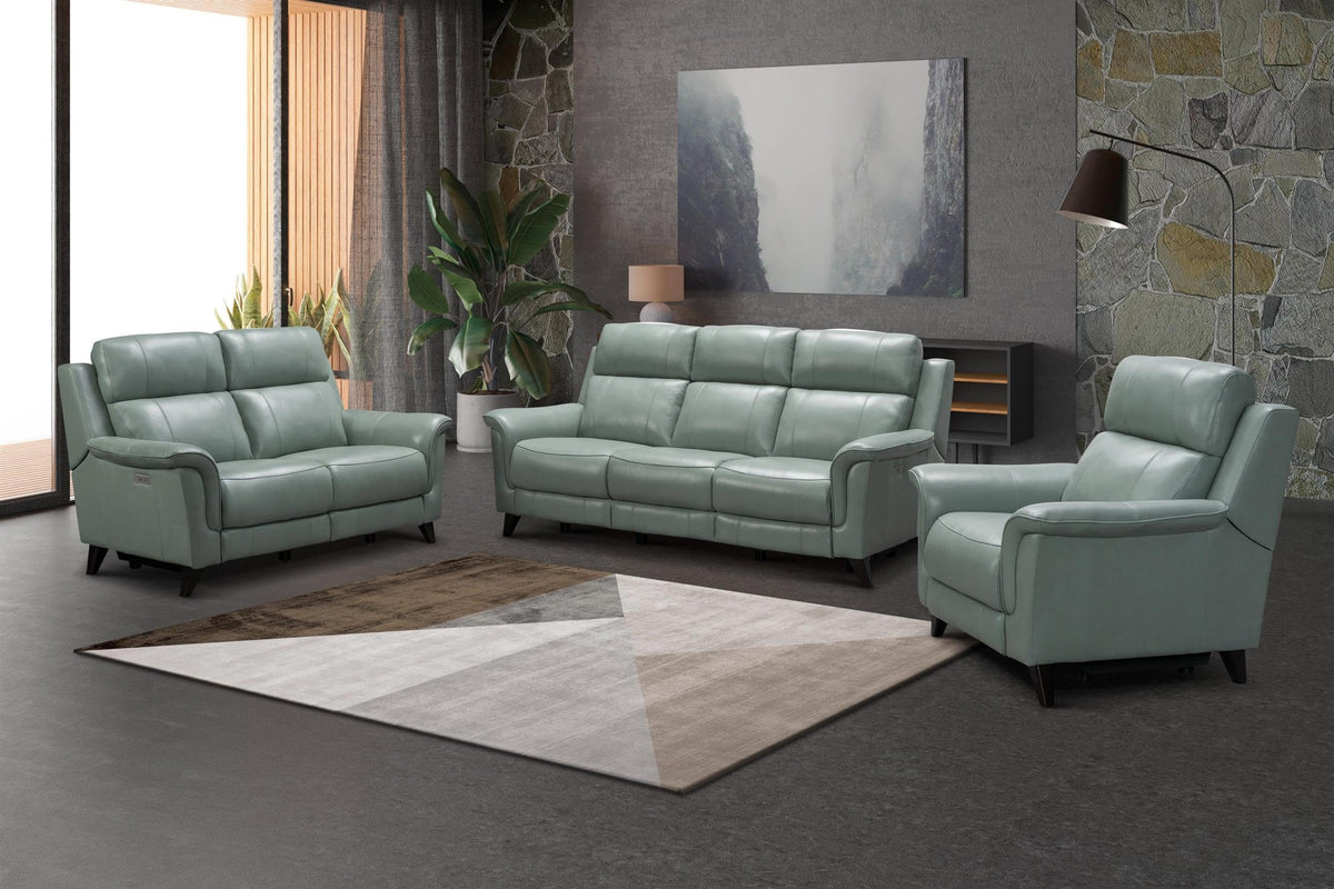Leather Power Reclining Loveseat