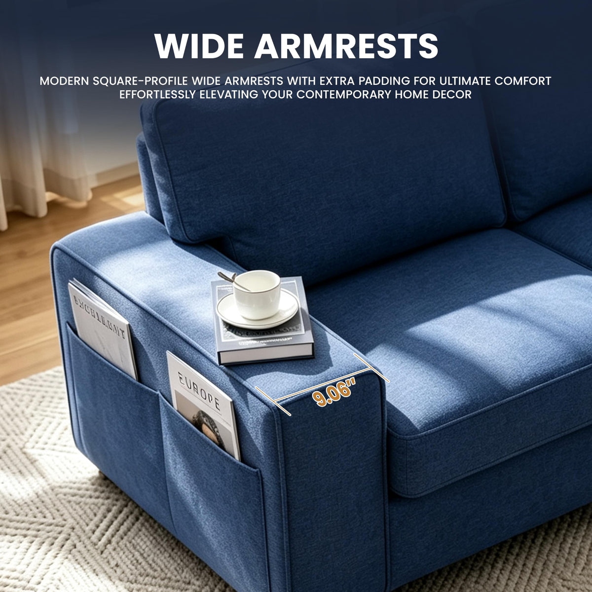 Linen Loveseat Sofa