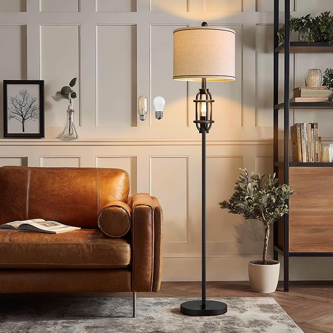 3-Way Dimmable Corner Floor Lamp with Nightlight