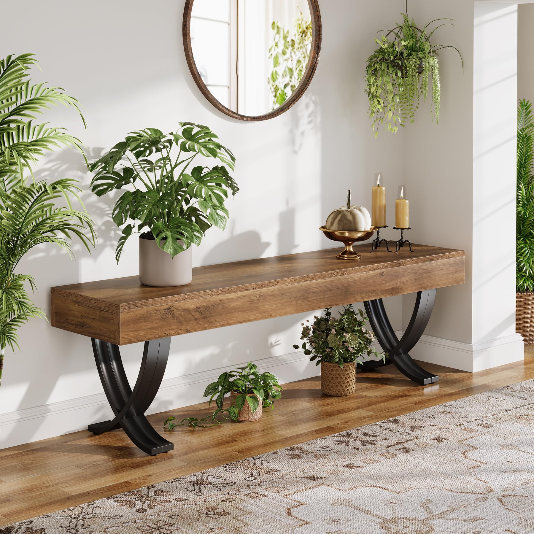 Industrial Entryway Shoe Bench