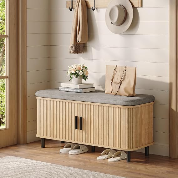 Upholstered Shoe Storage Bench