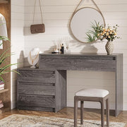 63" Vanity Desk with 5 Drawers & Movable Chest