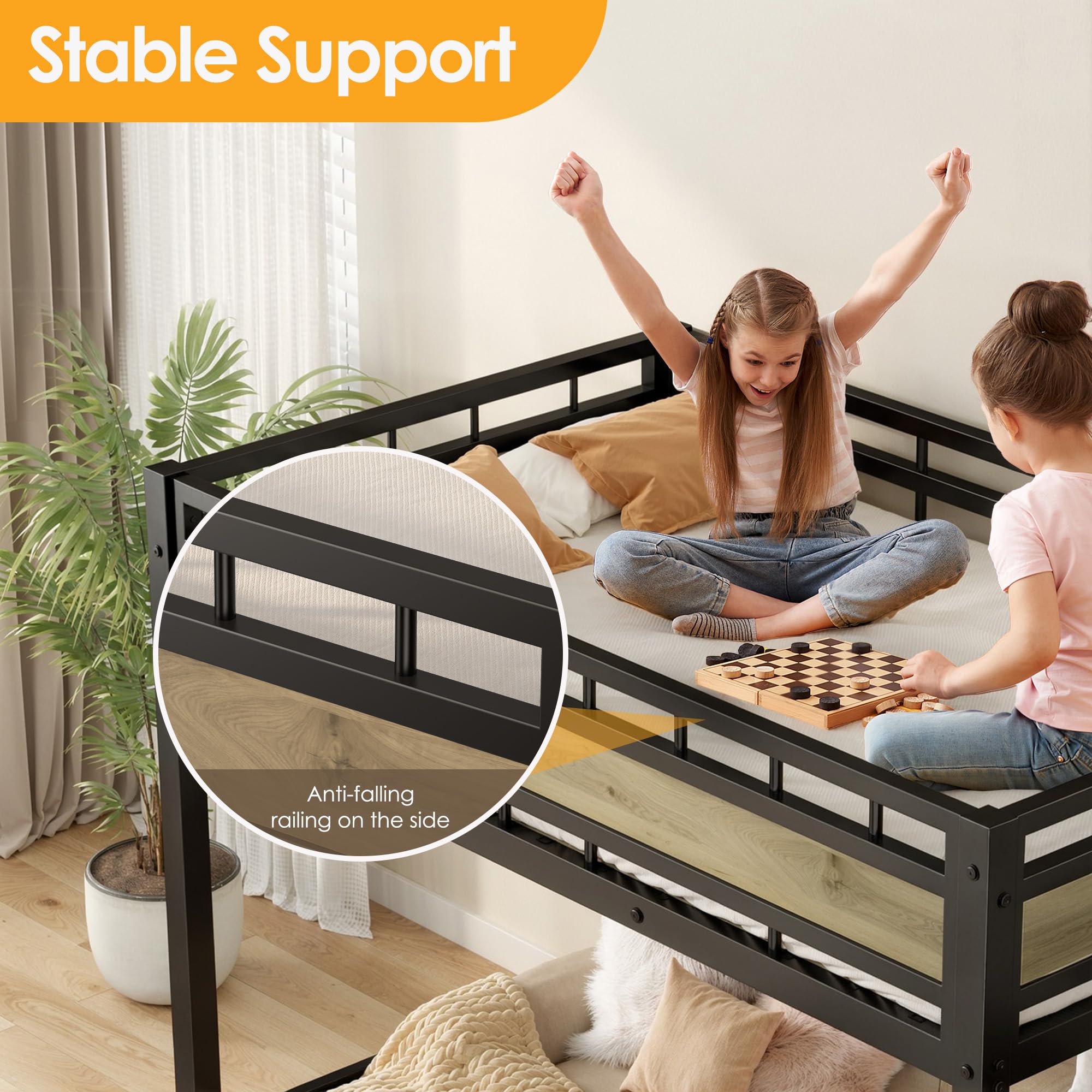 Twin Loft Bed with Storage Stairs