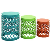 Metal Nesting Accent Table Set of 3