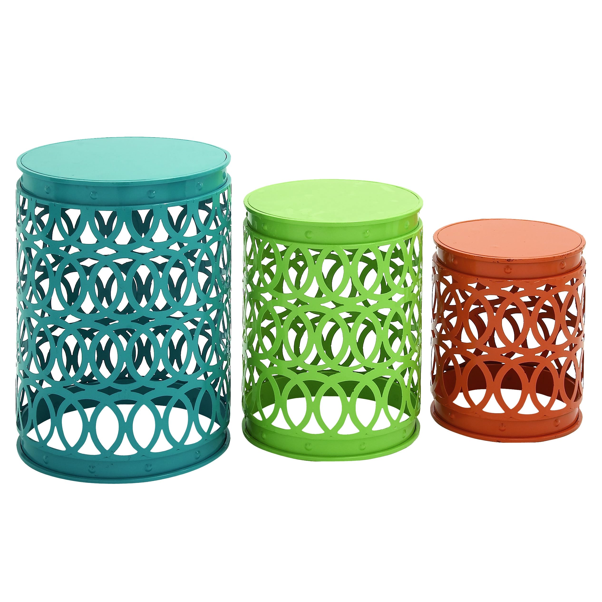 Metal Nesting Accent Table Set of 3