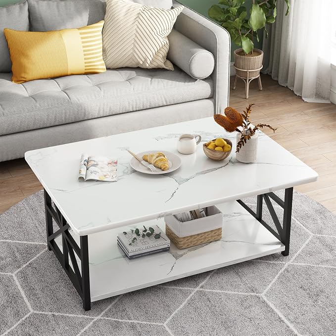 Gray Coffee Table with Storage