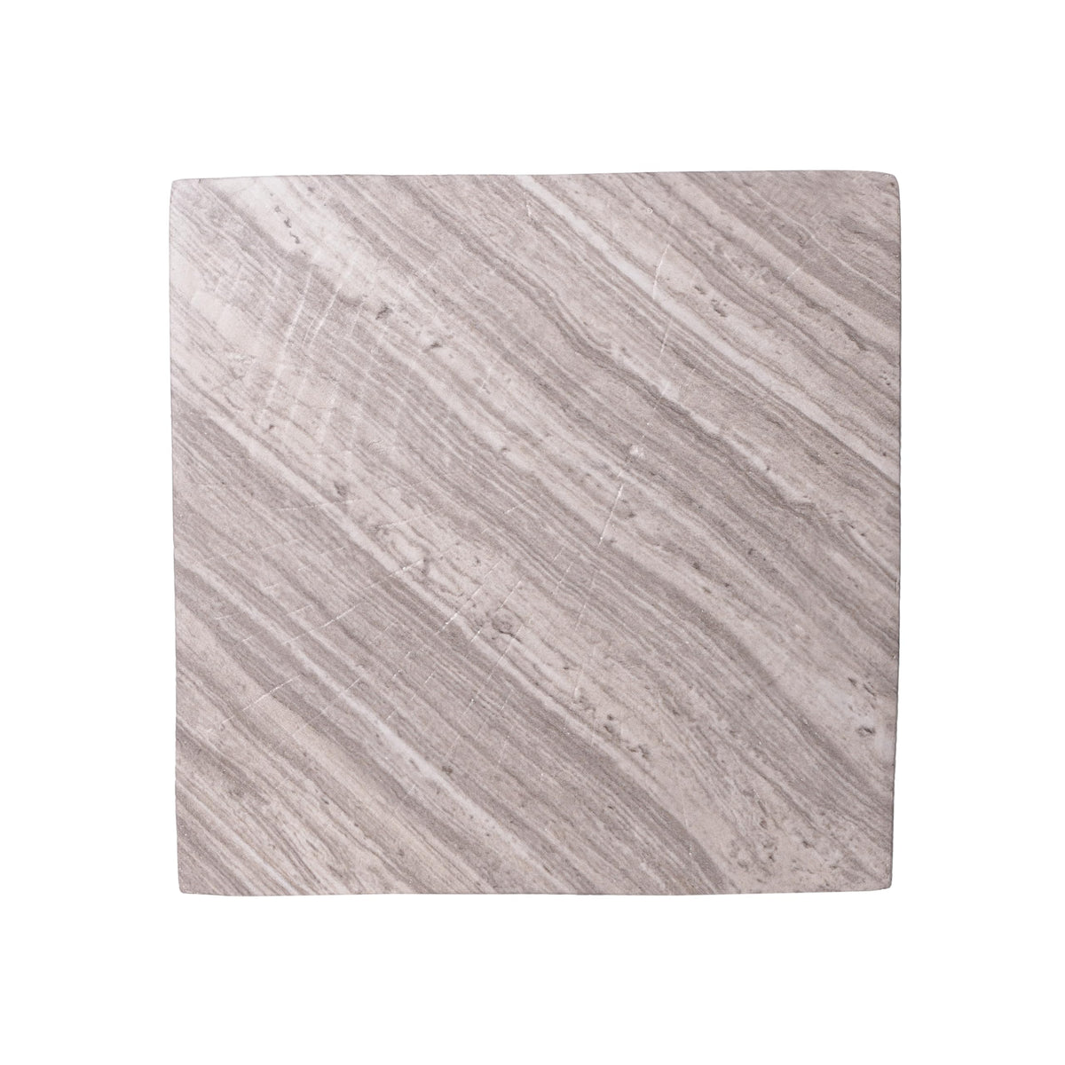 Fluted Faux Marble Side Table