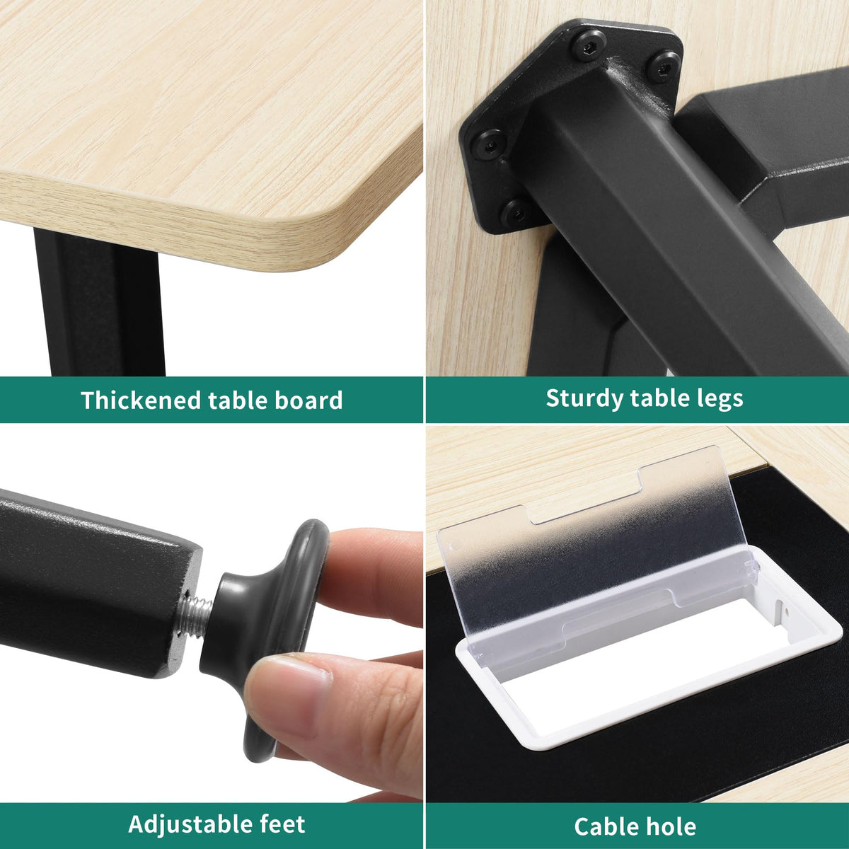 YITAHOME 90" Boat Shaped Conference Table with Power Outlets, Light Wood