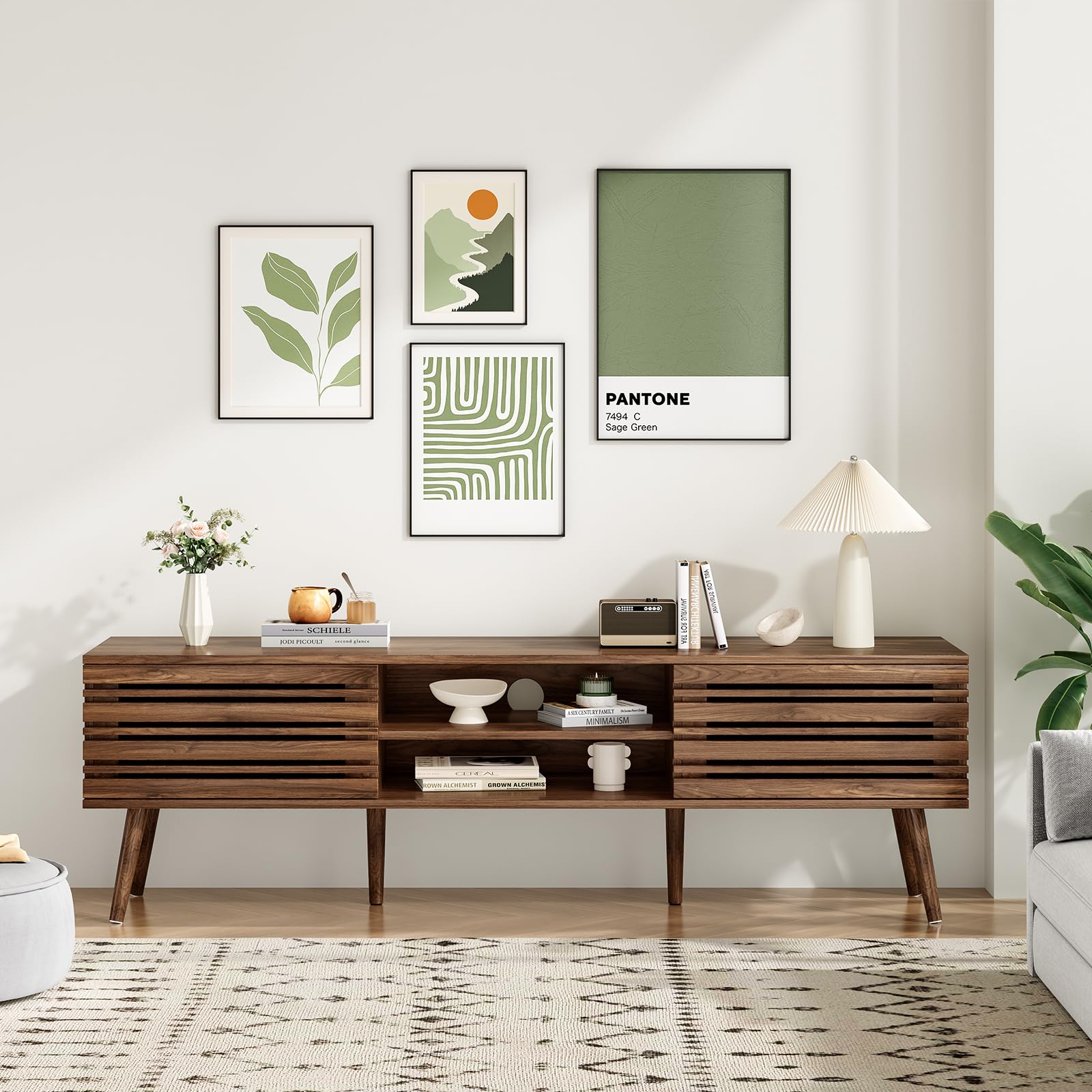 Mid-Century Modern TV Stand for TVs up to 70"