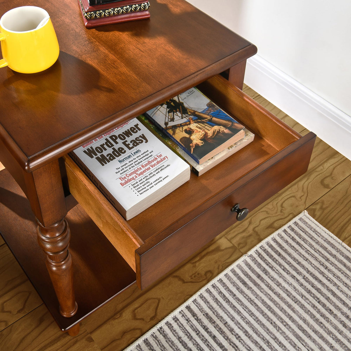 Caramel Brown 3-Piece Living Room Table Set