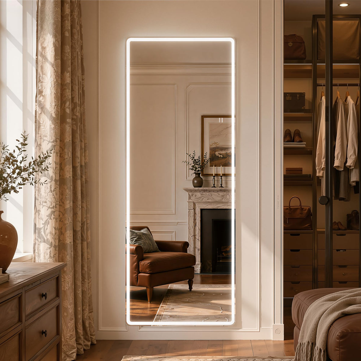 LED Full-Length Floor Mirror