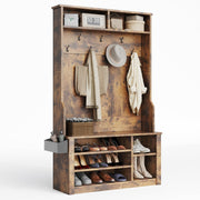 3-in-1 Entryway Hall Tree with Bench & Storage