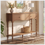 JOINICE Console Table with Scalloped Drawers for Entry Way, Living Room