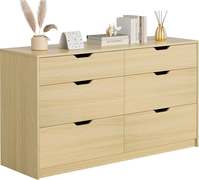 Brown 6-Drawer Dresser