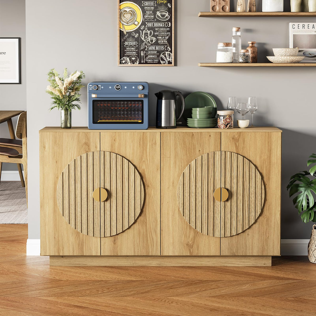 Arched Door Buffet Cabinet