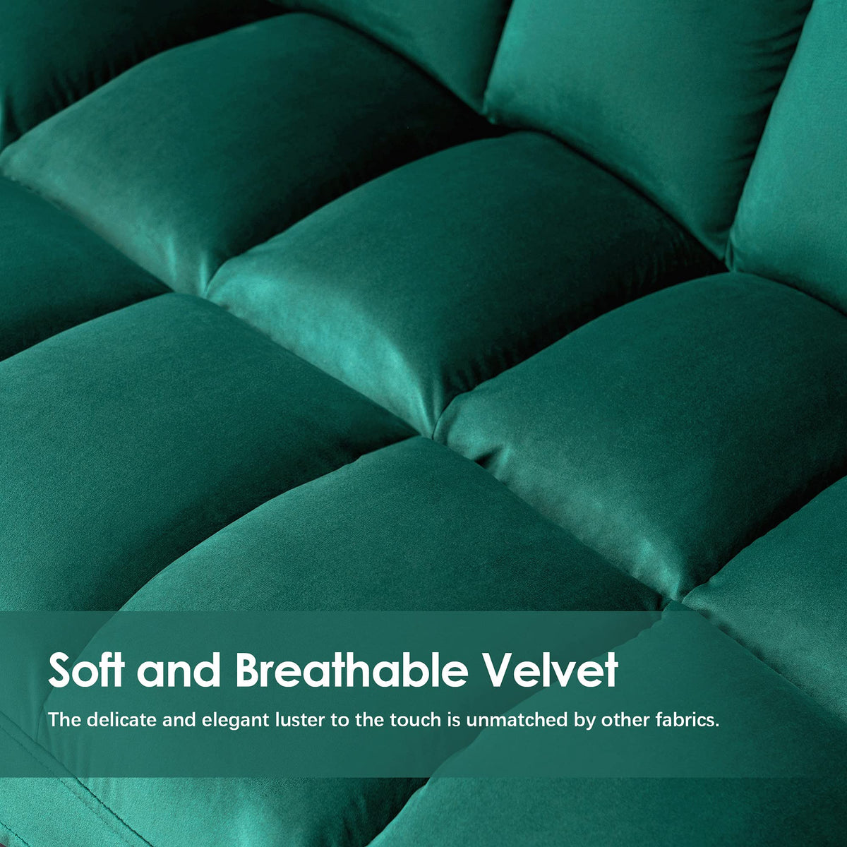Velvet Armless Loveseat