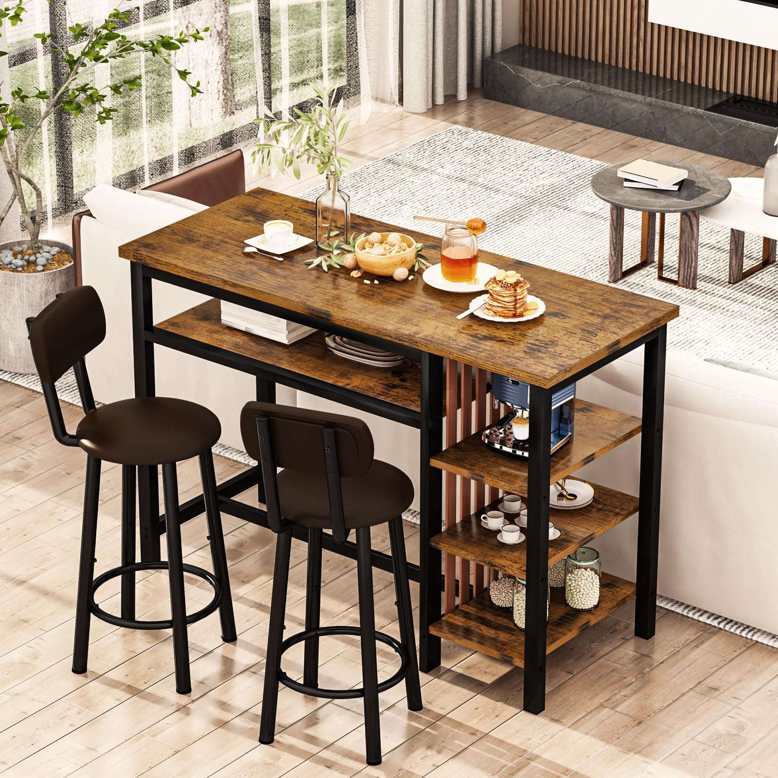 3-Piece Bar Table and Stools Set