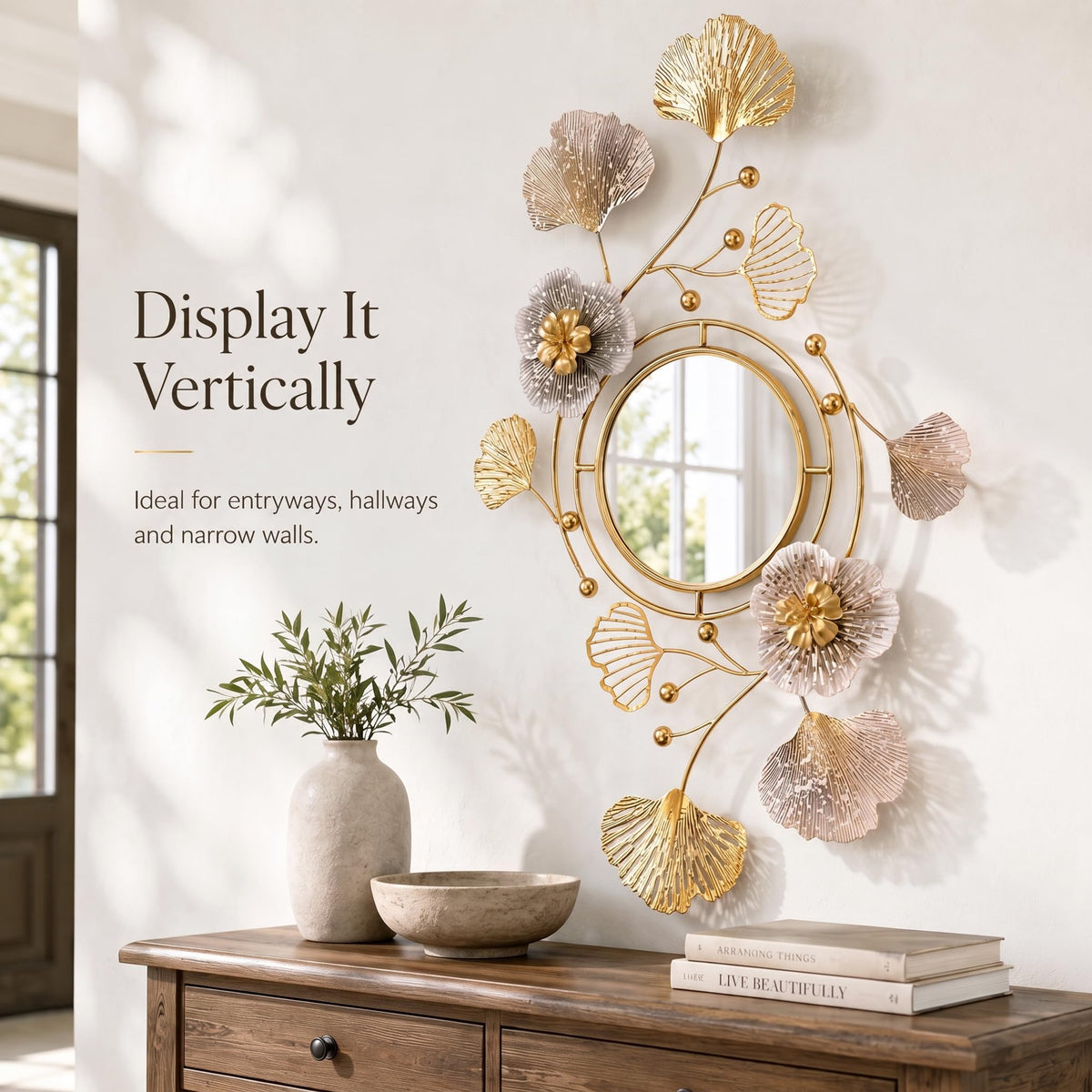 Ginkgo Metal Wall Mirror