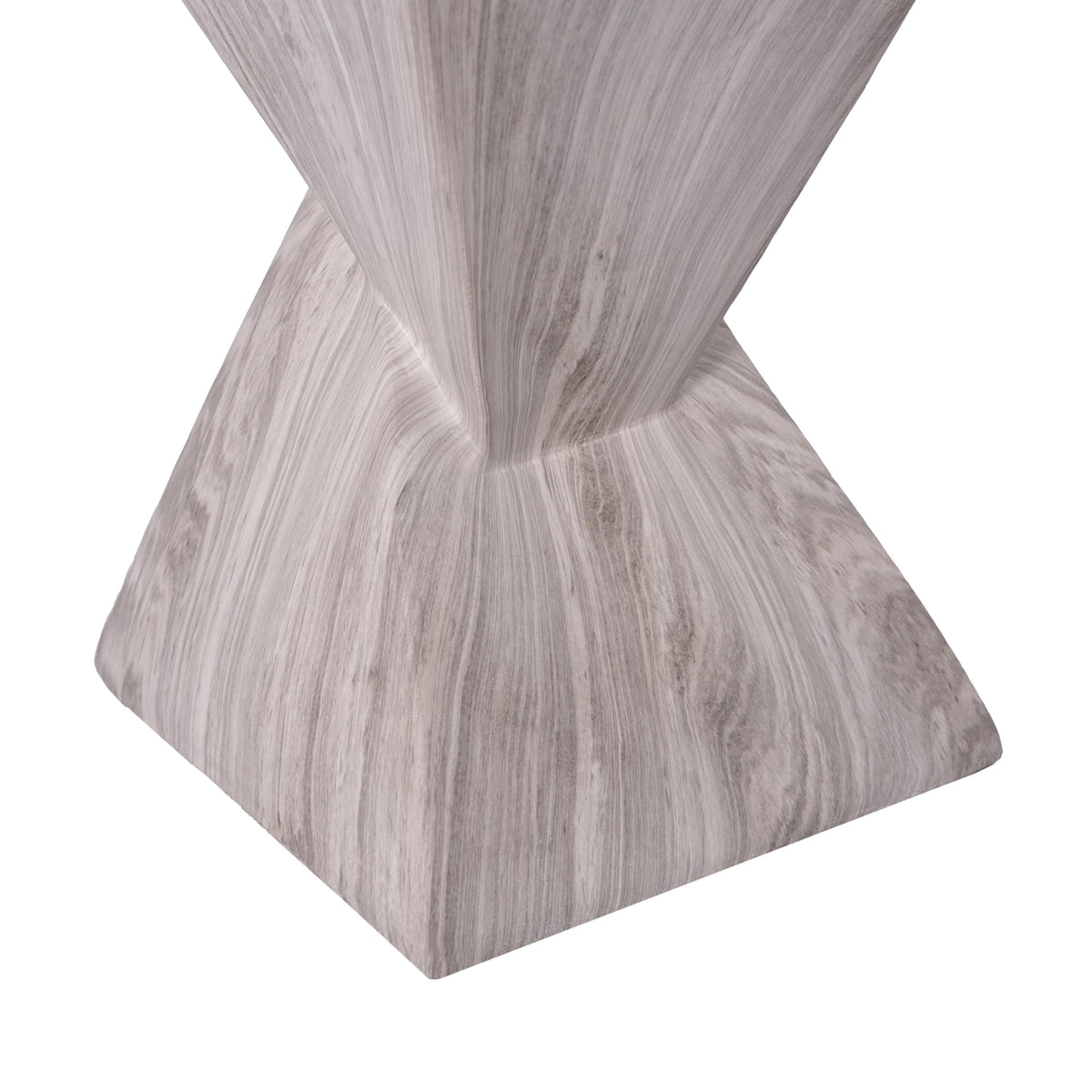 Fluted Faux Marble Side Table