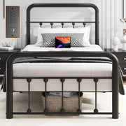 Metal Platform Bed Frame with LED & Charging Station