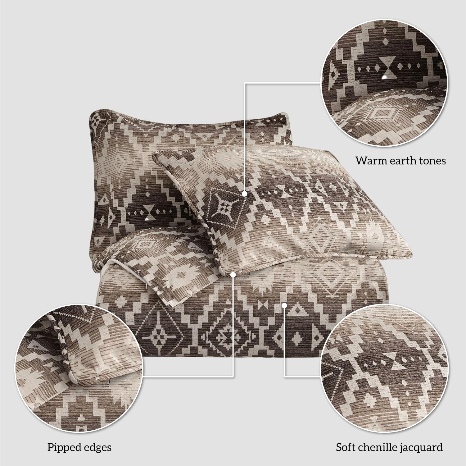 Southwestern Chenille Comforter Set with Pillow Shams