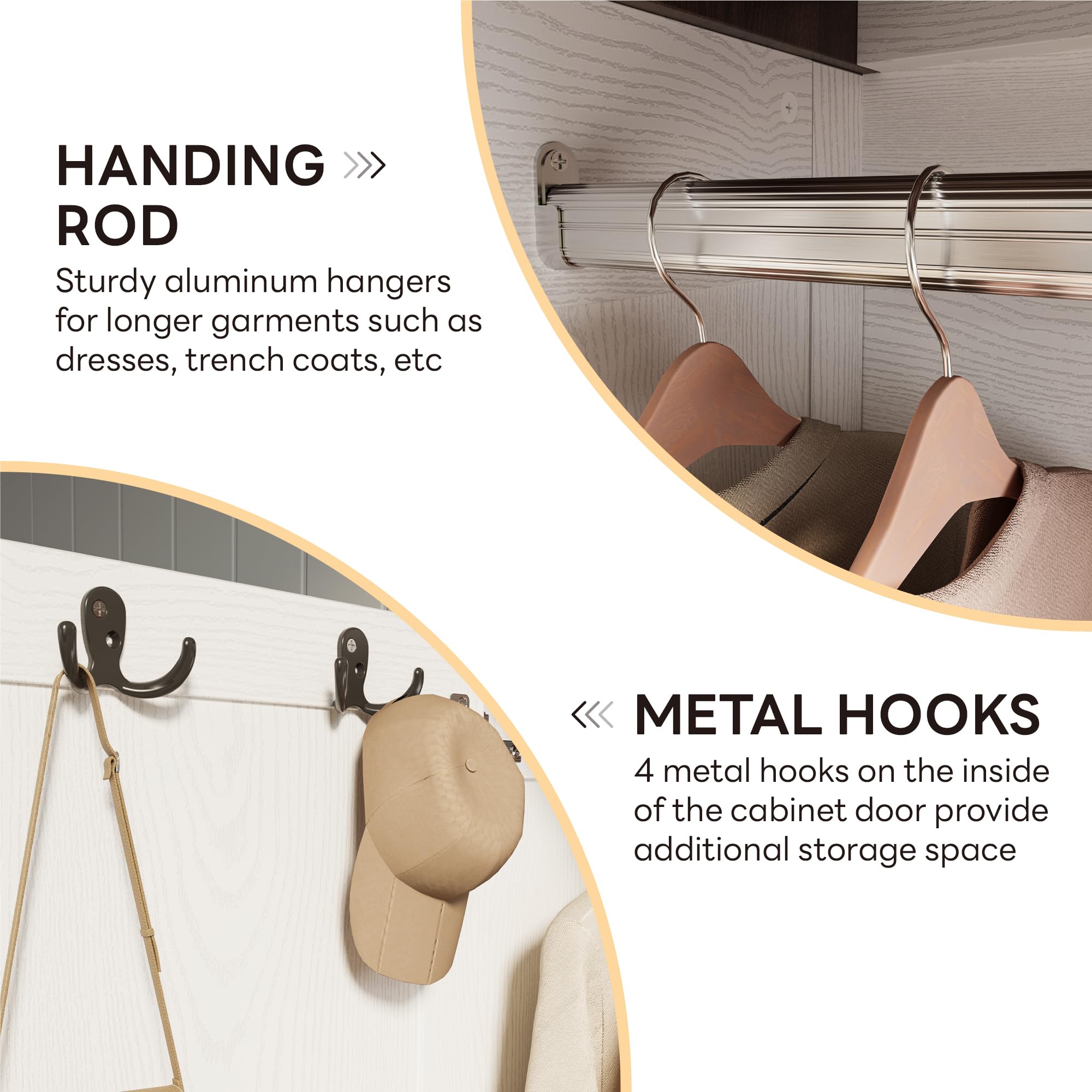 Armoire Wardrobe Closet with Mirror